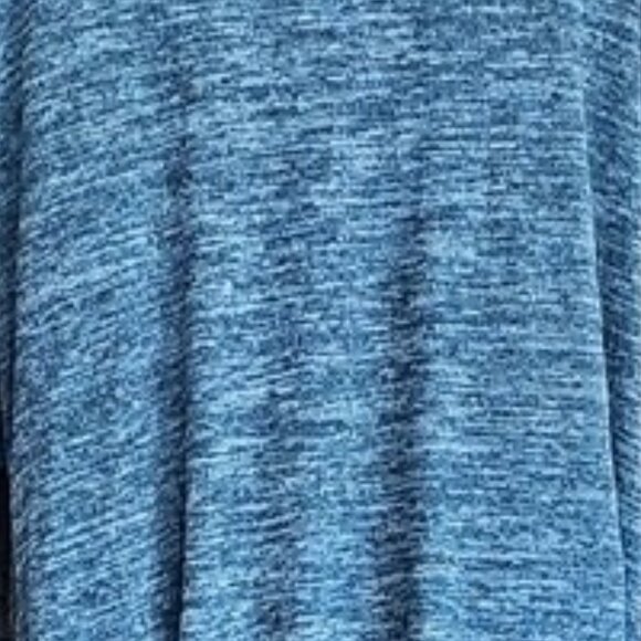 LuLaRoe Blue Duster Cardigan long open front 3/4 sleeves Large Made in USA - Picture 11 of 11